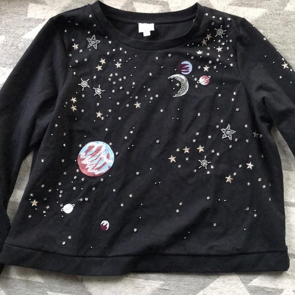 Anthropologie Embroidered Space 